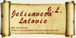 Jelisaveta Lalović vizit kartica